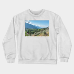 Similkameen Valley Scenic View in Summer Crewneck Sweatshirt